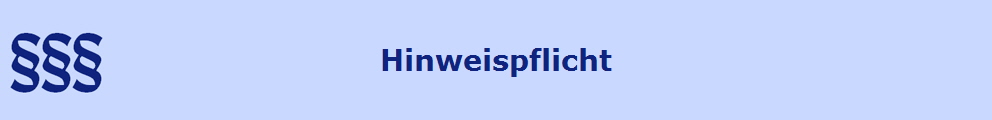 Hinweispflicht